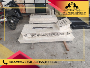 Makam Marmer Model Trap 2 Kaligrafi Mewah Elegan