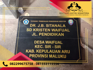 NameBoard Sekolah Berbahan Granit Mewah Tulungagung